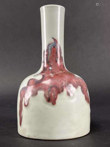 Chinese Porcelain Copper Red Mallet Shaped Vase