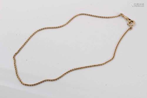 Antique continental 14ct gold belcher link chain with bolt r...