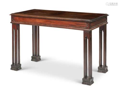 Y A mahogany centre table in George III style