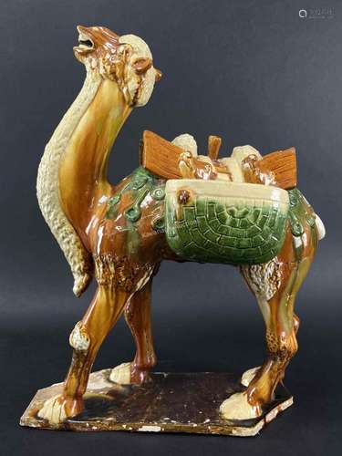 Large Chinese Tang Style Sancai Glazed Camel