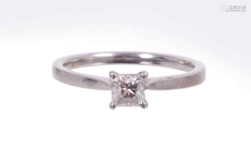 Diamond solitaire engagement ring