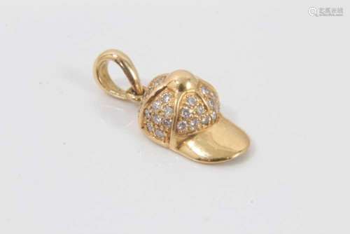 Diamond Jockey cap pendant