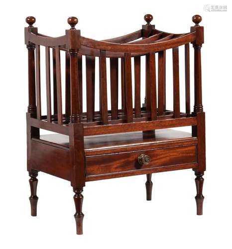 A Regency mahogany Canterbury