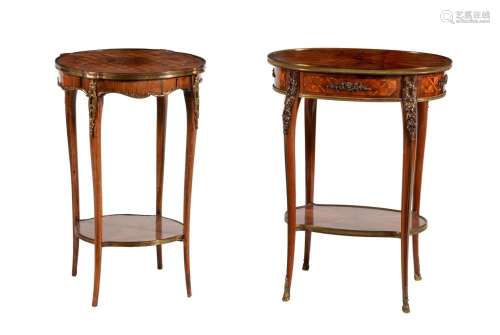 Y A French Kingwood, parquetry, and gilt metal mounted occas...