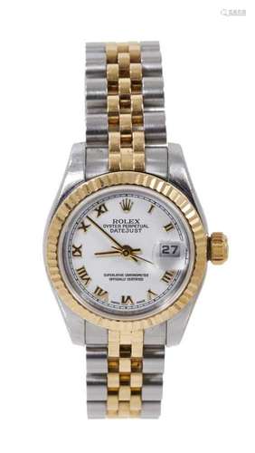 Ladies Rolex Oyster Perpetual DateJust gold and stainless st...