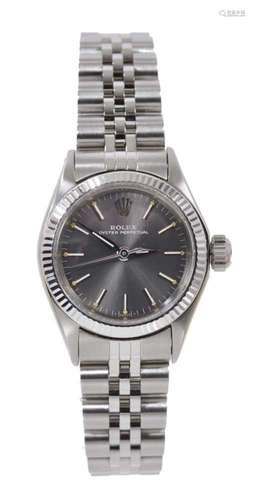 Rolex stainless steel wristwatch