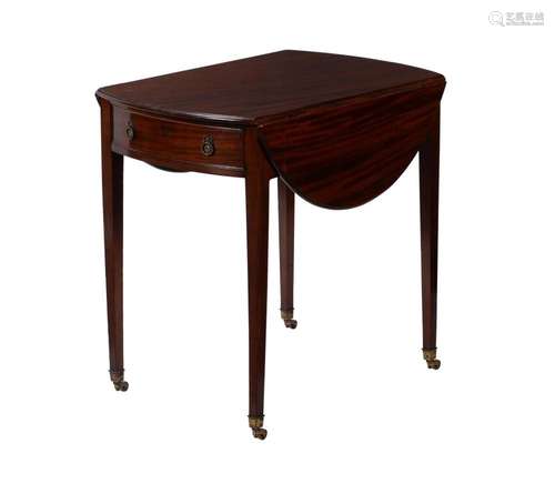 A George III mahogany oval Pembroke table