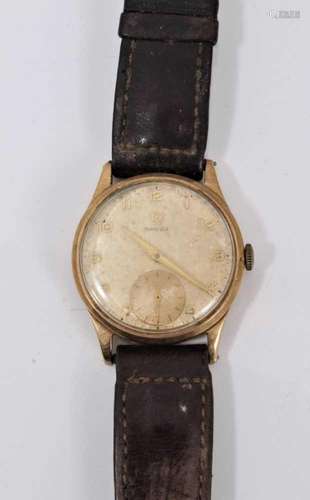 1950s Gentleman’s 9ct gold Omega wrist watch