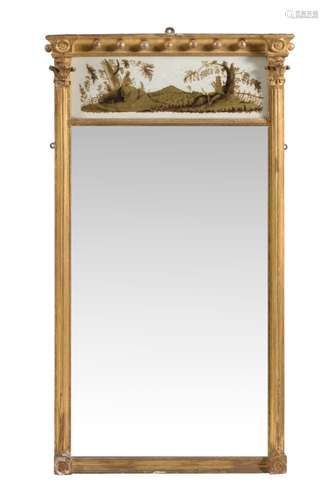 A Regency giltwood overmantel mirror