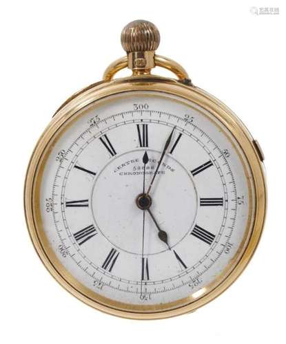 Victorian 18ct gold chronograph pocket watch