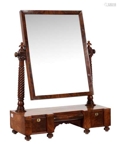 A Victorian mahogany dressing mirror