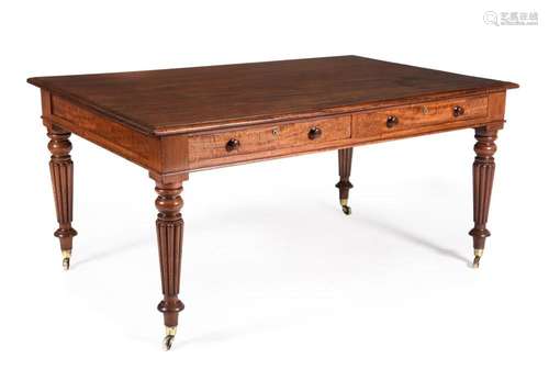 A William IV mahogany library table