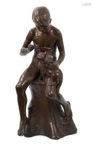 Elna Sophie C. Steen-Hertel (1872-1947) bronze sculpture of ...