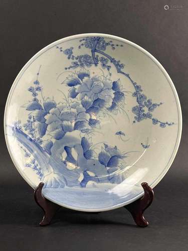 Japanese Blue and White Edo Period Charger