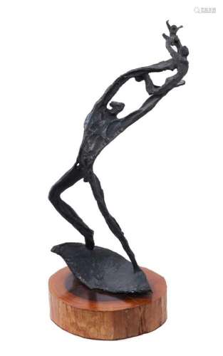 *Leon Underwood (1890-1975): Bronze sculpture - Joy as it fl...
