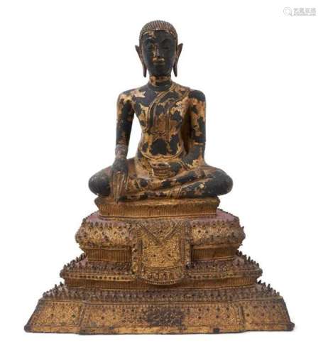 Antique Thai gilt Bodhisatva