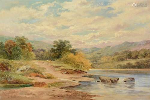 John Rock Jones (British fl. 1870), Highland river landscape