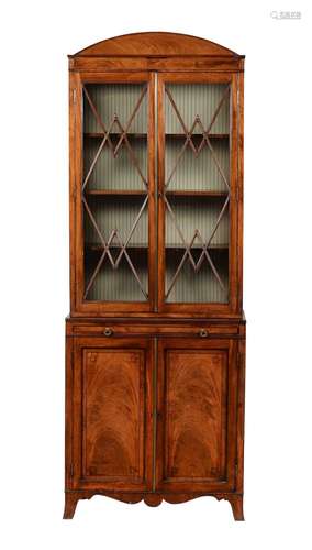 A mahogany bookcase