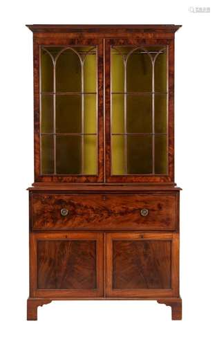 A Regency mahogany secretaire bookcase