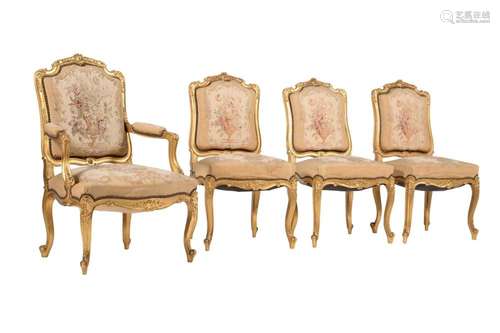 A French giltwood salon suite