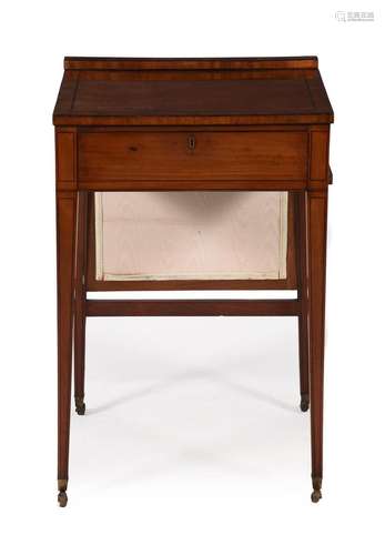 A George III mahogany and line inlaid writing table