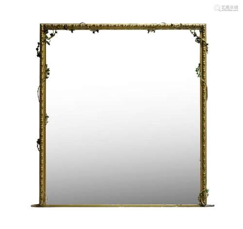 A giltwood and composition wall mirror