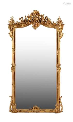 A Victorian giltwood and composition wall mirror