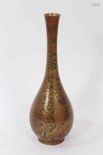 Early 20th century Japanese patinated bronze vase