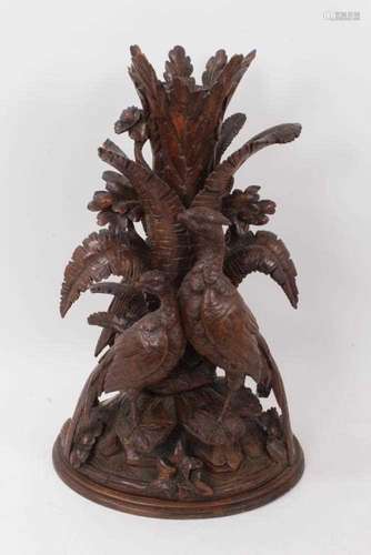 Late 19th / early 20th century Black Forest carved lamp base