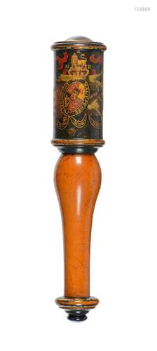 A Regency dated club-shaped short truncheon with inverted ba...