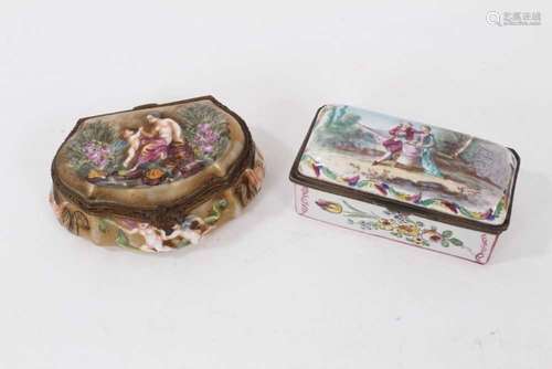 Two 19th century Naples style snuff boxes