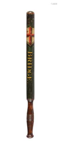A William IV/Victorian turned and painted truncheon for the ...
