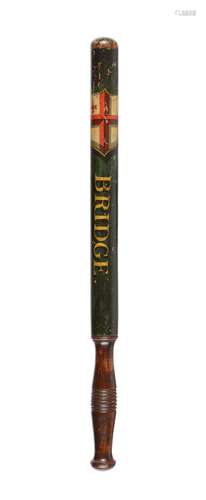 A William IV/Victorian turned and painted truncheon for the ...