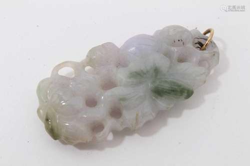 Carved jade pendant