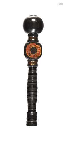 A Victorian ebonised short truncheon