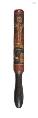 A Victorian painted wood truncheon