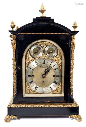 Late 19th century bracket clock retailed by Thomas Russell &...