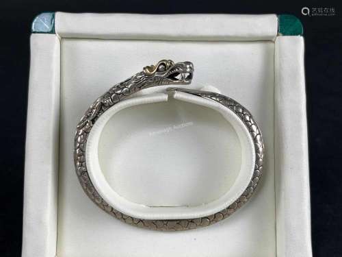 John Hardy 2 Tone Silver 18K Gold Dragon Bracelet