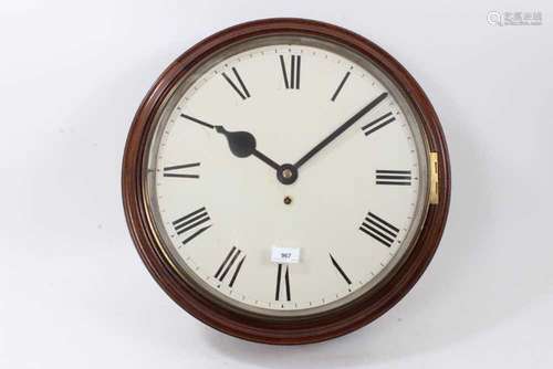 Large 19th century wall dial with 15” circular painted dial ...