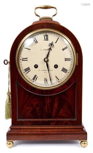 19th century mahogany bracket clock by J. Durden, Fenchurch ...