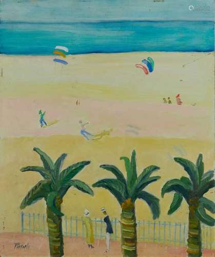 *John Hanbury Pawle (1915-2010) oil on board- Kite Flying, N...