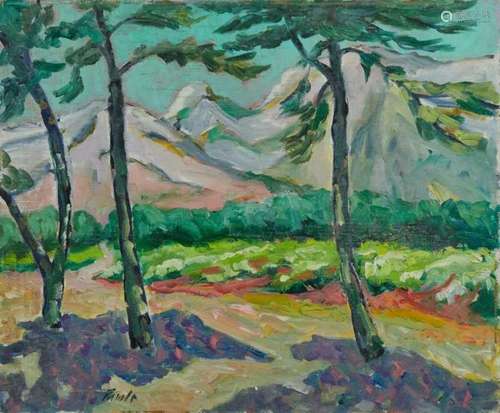 *John Hanbury Pawle (1915-2010) oil on board- Eygalieves Lan...