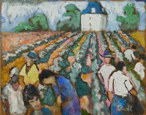 *John Hanbury Pawle (1915-2010) oil on board- Chateau Latour...