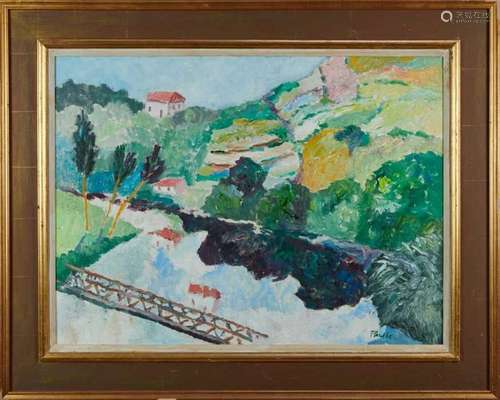 *John Hanbury Pawle (1915-2010) oil on board- Mediterranean ...