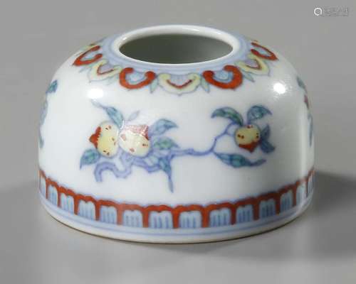 A CHINESE DOUCAI WATER POT, QING DYNASTY (1644-1911)