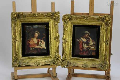 After Dominchino - pair 19th century watercolour studies