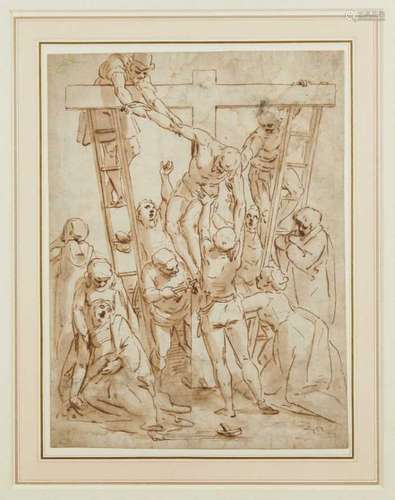 After Luca Cambiaso (1527-1585) 16th century drawing, pen an...