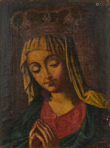 18th century Italian School oil on canvas- The Madonna of th...