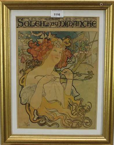 Alphonse Mucha (1860-1939) lithograph- Lillustre Soleil du D...