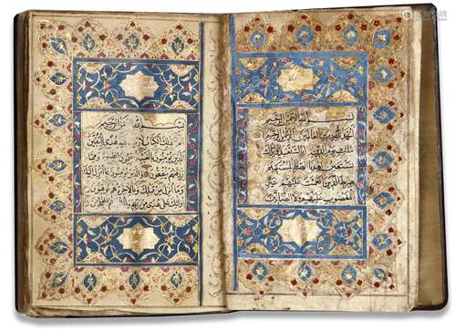 AN ILLUMINATED QURAN COPIED BY IBN MUHAMMAD SAEED